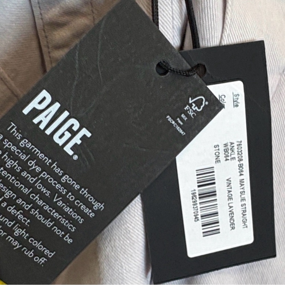 Nwt Paige lavender stone mayslie jeans size 24 - Picture 5 of 5